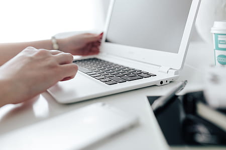 Workplace with laptop on table at home thumbnail