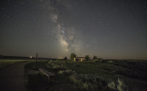 The Milky Way Galaxy in the sky at Painted Canyon, North Dakota thumbnail