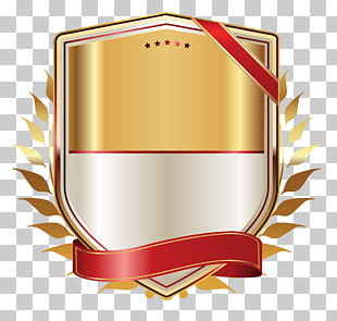 Ribbon Label Paper , Golden Label with Gold Ribbon , rank game logo PNG clipart