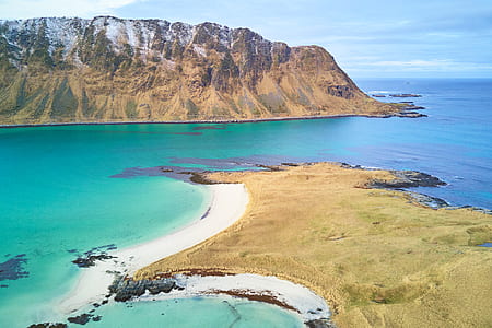 aerial photography of sand bar thumbnail