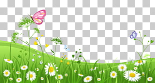 , Grass with Butterflies , pink butterfly on green grass illustration PNG clipart