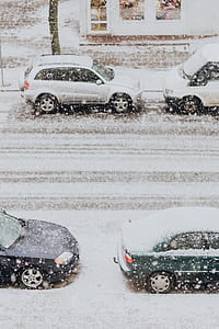 Snowy Street with Cars thumbnail