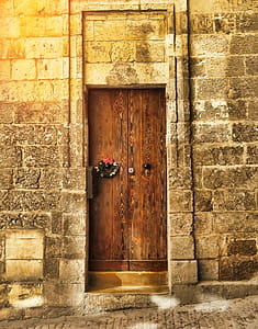 Closed Brown Wooden Door thumbnail