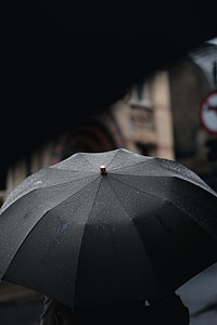 person in black coat using the umbrella thumbnail