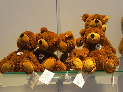 five brown bear plush toys thumbnail