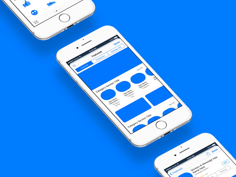 iOS Sticker App Store Display sketch file sketch file
