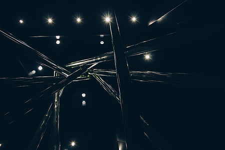 dark, night, sky, lights, tower, steel thumbnail