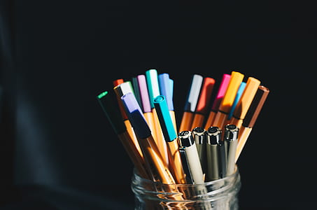 assorted-color pen in a jar thumbnail