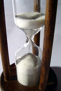 hour glass with brown wooden frame thumbnail
