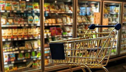 shopping cart near refrigerator thumbnail