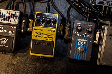 yellow and black Boss Overdrive QOB-3 Boss pedal distortion thumbnail