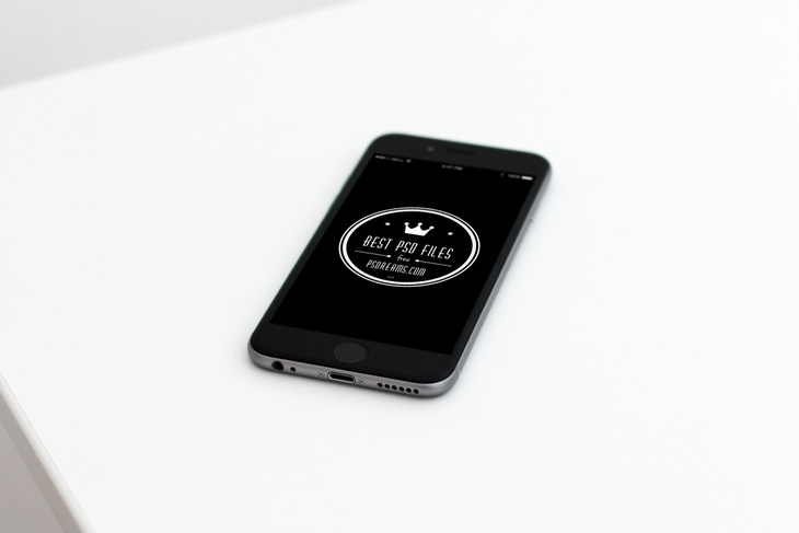 Black iPhone 6 Free Mockup psd file