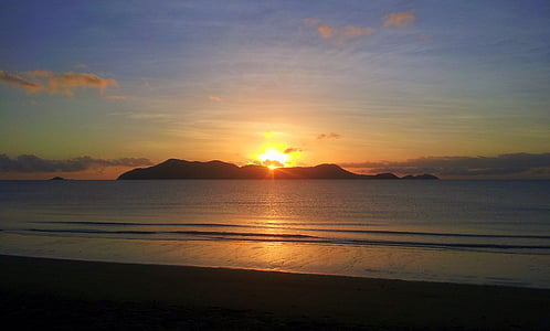 silhouette of mountain during sunset thumbnail