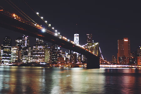 black bridge during night time thumbnail