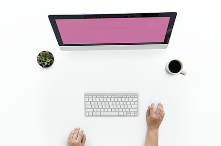 person using wireless keyboard thumbnail