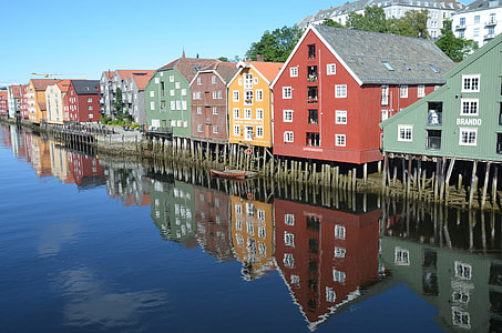 reflection of houses on water thumbnail