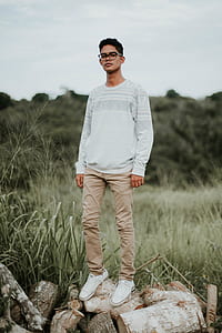 standing man on woods at daytime thumbnail