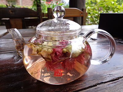 glass teapot on table thumbnail