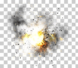 Explosion, Explosion , yellow light and smoke illustration PNG clipart