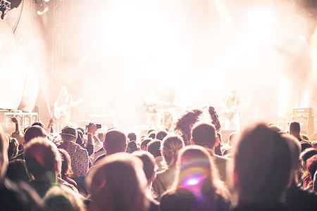 Crowds of Party People Enjoying a Live Concert thumbnail