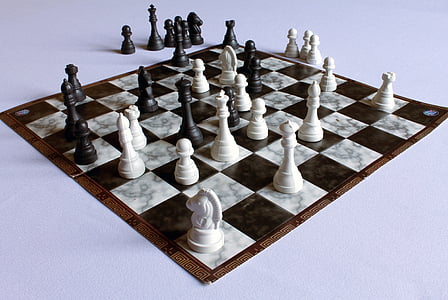 panoramic photography of chessboard with checkers thumbnail