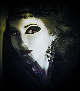 person, woman, dark, girl thumbnail