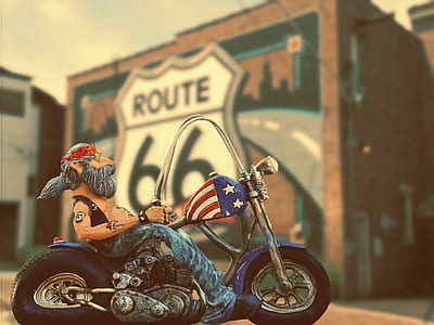 man sitting cruiser motorcycle miniature thumbnail