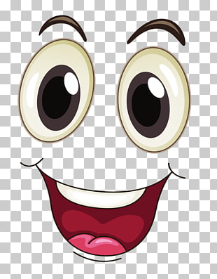 Eye Mouth Cartoon Face , Happy face, smiling face illustration PNG clipart