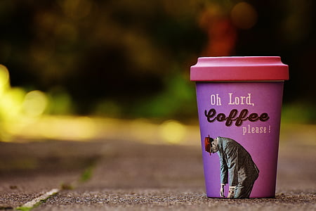 Oh Lord coffee please print cup on road thumbnail