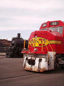 Locomotives on display at the Great Plains Transportation Museum in Wichita, Kansas thumbnail