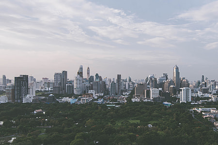 aerial photography of high rise buildings thumbnail