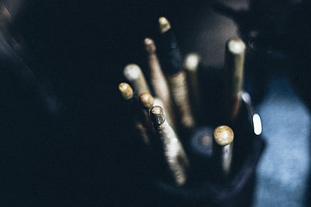 brown pens in black container thumbnail