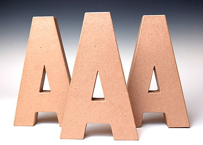 three brown A freestanding letter decors thumbnail