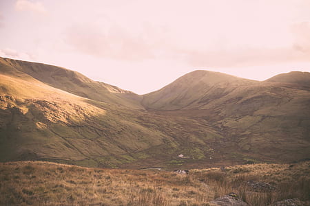 landscape photography of green mountains thumbnail