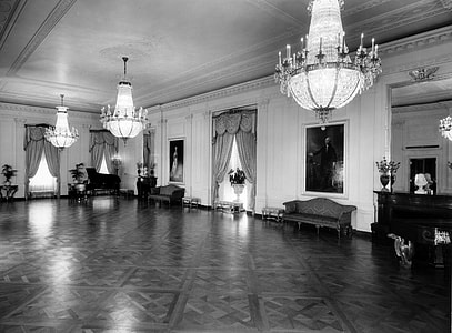 black and white photo of house interior thumbnail