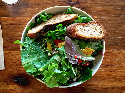 vegetable and bread in bowl thumbnail