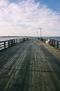 Big wooden pier by the lake thumbnail