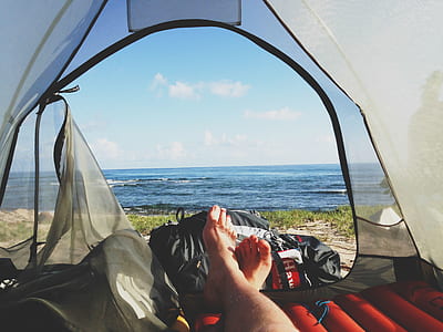 feet, morning, adventure, camping thumbnail