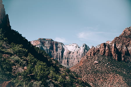 Arizona landscape with layered rock formations and desert plants thumbnail