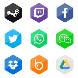 Social Media | Hexagon41 HIGH QUALITY SOCIAL MEDIA svg vector icon sets