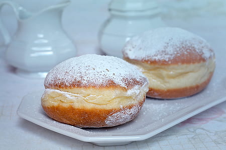 two breads on white plate thumbnail