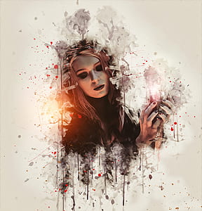 woman's portrait abstract painting thumbnail