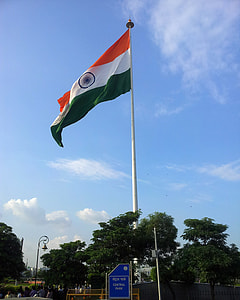 Indian Flag in Central Park in Delhi, India thumbnail