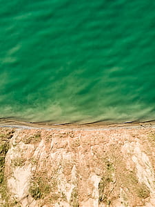 bird's eye view photo of seashore thumbnail