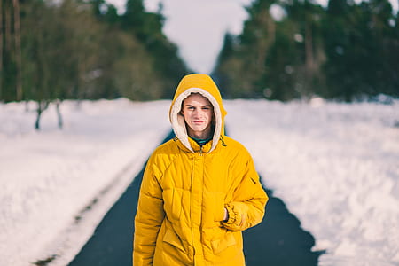 person wearing yellow bubble hoodie thumbnail
