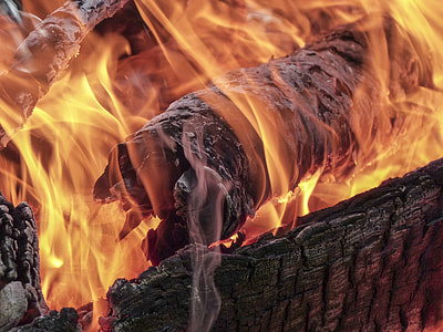 fireplace in closeup photography thumbnail
