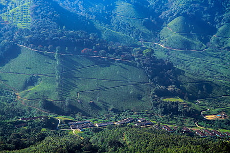 high-angle photo of mountain thumbnail