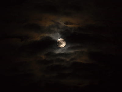 close up photography of full moon during cloudy sky thumbnail
