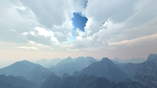 black and gray mountains under white sky at daytime thumbnail