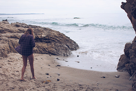 woman waling near seashore thumbnail